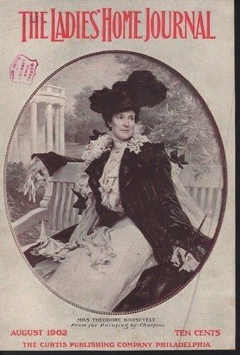 1902 EDITH ROOSEVELT PRIMERA DAMA PRESIDENTE THEOBALD CHARTRAN PORTADA ARTISTA 14187 - Imagen 1 de 1