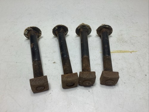 Lot 4 Vintage 3” Carriage Bolts with 4 Square Nuts - Picture 2 of 5