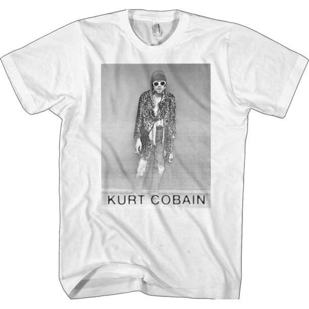 Kurt Cobain Leopard Photo Mens Nirvana Alt 90s Grunge Rock Kurt Cobain Leopard Photo Mens Nirvana Alt 90s Grunge Rock