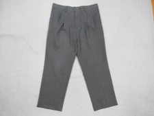 Dockers Pants Mens 36x29 Gray Chino Pleated Straight Work Career Church Casual