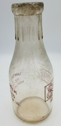 Vintage Morgantown Sanitary Milk & Ice Cream Co. 1 Quart Bottle Registered UCP51 - Picture 4 of 10