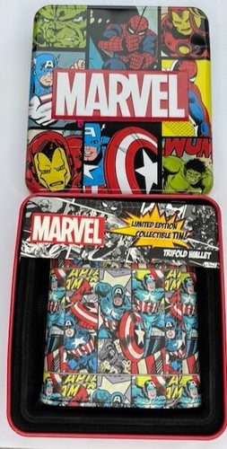 CARTERA SPIDERMAN TRIPLE EN EDICIÓN LIMITADA REGALO LATA MARVEL PARA HOMBRE O NIÑO (62) - Imagen 2 de 4