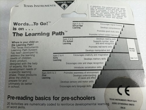 Texas Instruments Words To Go (Professor ABC) TI Vintage Toy Educational - NEW - Picture 11 of 12