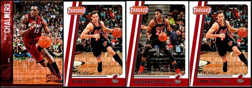 Panini Threads Miami Heat (4) Card Lot - UNIQUE FIND – ONE OF A KIND