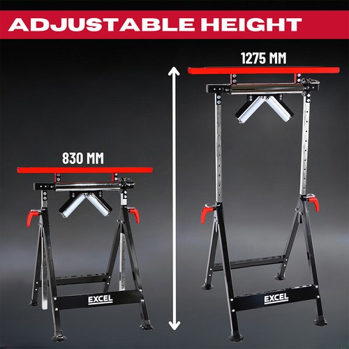 Excel Multi-Function 4in1 Workbench Table Roller Stand Trestle Adjustable Height - Picture 4 of 8
