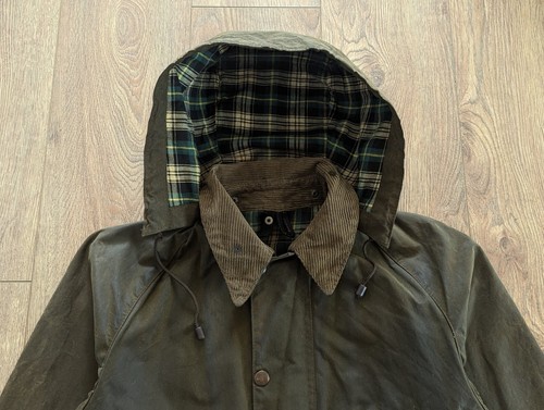 Vintage Barbour A98 Solvay 2 Crest Wax Hooded Jacket C40/102 Very Rare - Bild 2 von 24