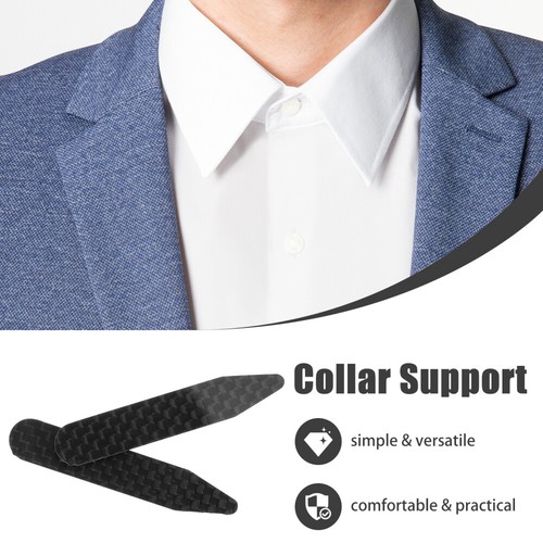2 Pcs Shirt Collar Extenders Men Stays Stiffener for Mens Shirts - Picture 12 of 12