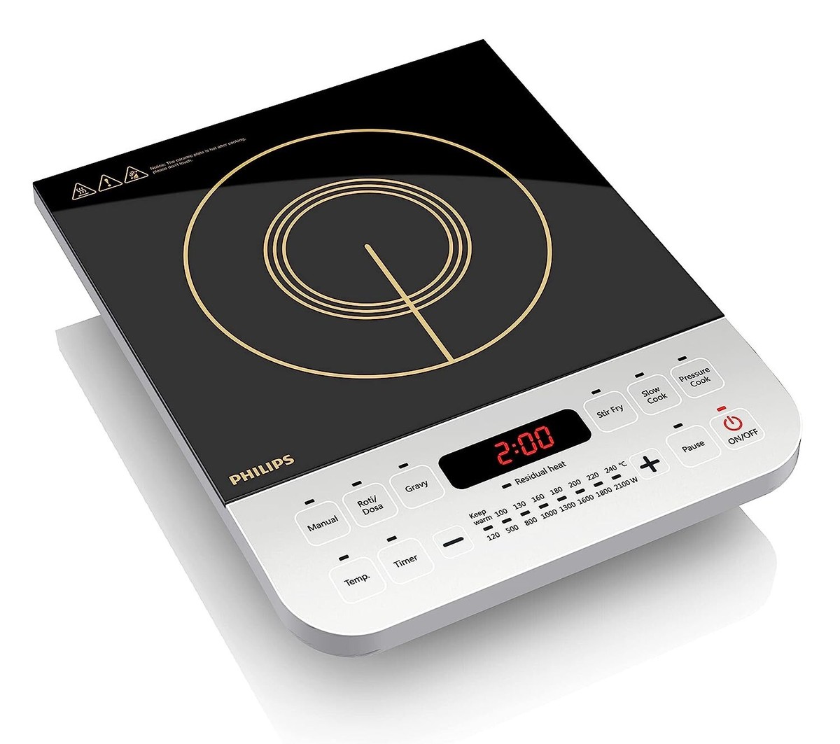 Philips Viva Collection HD4928 01 2100 Watt Induction Cooktop