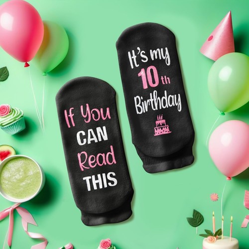 10 Year Old Birthday Socks Ideas - Gifts for Ten Year Olds in Gift Box Presen... - Picture 8 of 8