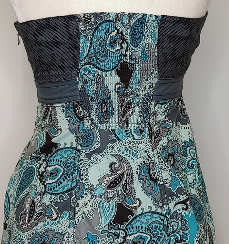 Athleta Pack Everywhere Dress Size 4 Paisley Print Halter Women's Teal & Gray - Picture 6 of 11