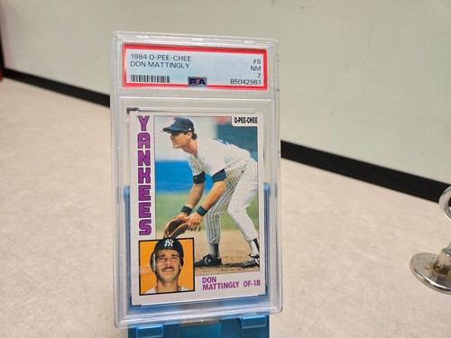 1984 O-PEE-CHEE #8 DON MATTINGLY ROOKIE RC PSA 7