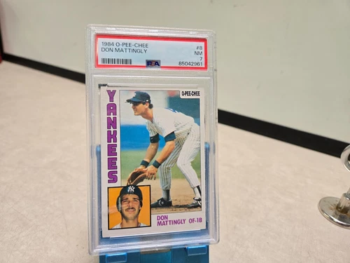 1984 O-PEE-CHEE #8 DON MATTINGLY ROOKIE RC PSA 7