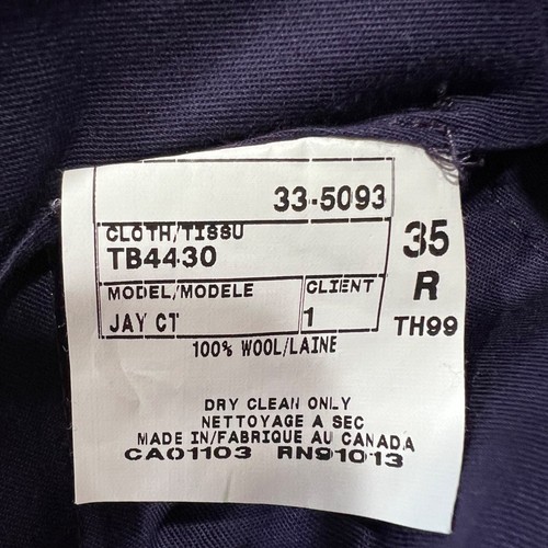 Jack Victor Mens Wool Dress Pants Size 35 Dark Gray NWOT - Picture 9 of 10