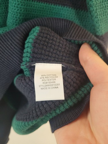 Neu MARKET & SPRUCE XXL Pullover Damen marine grün Tawnee Waffelmuster gestreift - Bild 5 von 11