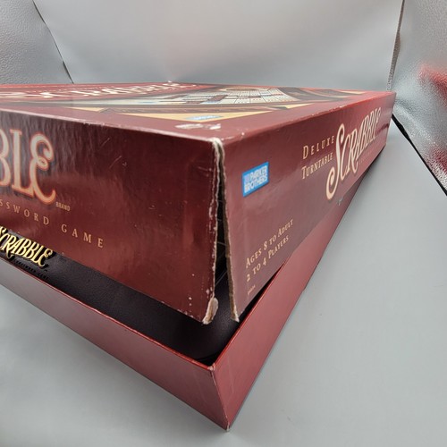 Deluxe Turntable Scrabble Crossword Board Game Parker Brothers Complete - Picture 20 of 23