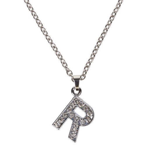 Collar Letra Inicial Color Plata Colgante Cristal Alfabeto Personalizado A-Z - Imagen 41 de 56