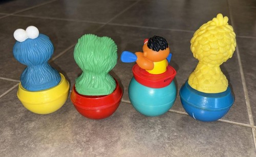 Vintage Sesame Street Webble Wobble Roly Poly 4" Collector Toy 4 included - Picture 2 of 2