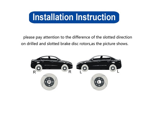 Front Brake Rotors and pads for 2008 2009 2010 - 2018 Toyota Avalon Toyota Camry - Foto 4 di 6