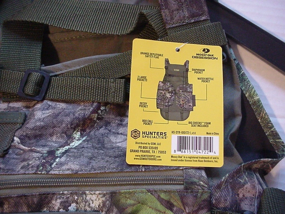 HS Strut Turkey Vest Mossy Oak "Obsession" Official NWTF Camo Men Size Choice - Image 4 of 4