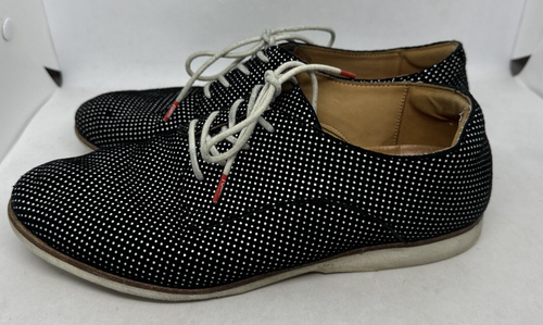 Rollie Shoes - Derby Black Polka Dot - Nubuck Suede- - Lace Up Shoes, Size 7/38 - Picture 4 of 9