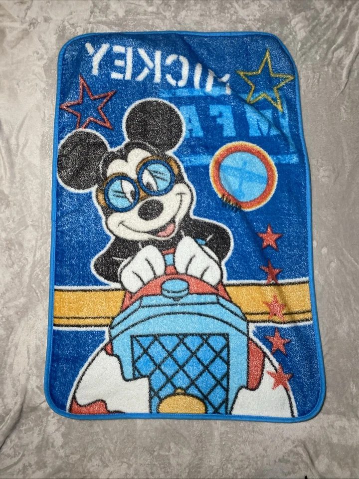 Disney Mickey Mouse Bebé Manta Coche Conducir Estrellas Azul Polar Siesta Lanzamiento Lovey Foto 3 de 3