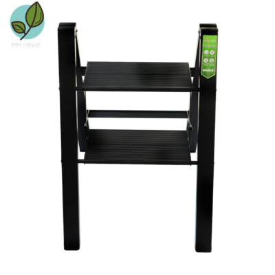 2 Step Black Portable Ladder Folding Safety Non Slip Small Stool Ladders
