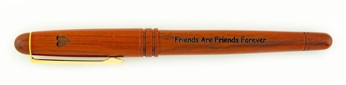 Bolígrafo de madera de palo de rosa P Graham Dunn inscripción Friends Are Forever - Imagen 2 de 7