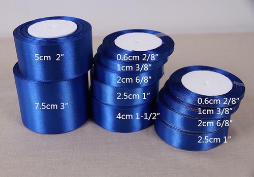 25 YARDS SATIN RIBBON roll crafts party wedding decor silky hair bow single side - Picture 16 of 22