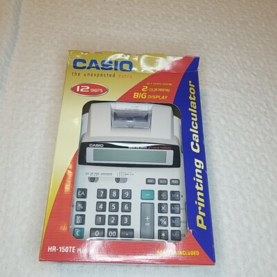 Casio HR-150TE Plus-W Business Desktop Printing Calculator 