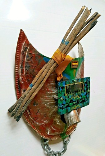 Wallace Begay Abstract Sculpture Mask Audio God Native American Navajo Indian - Picture 4 of 12