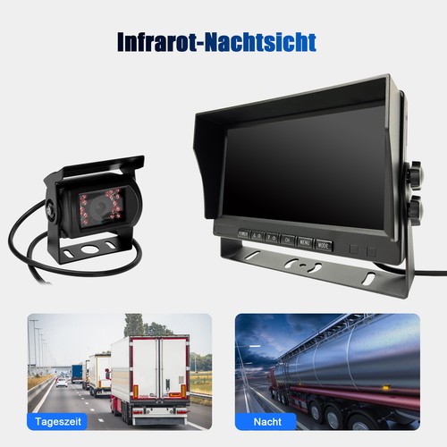 MOPECT Distanzlininen Rückfahrkamera Mit Farb TFT Monitor 7 Zoll LKW Auto KFZ RV - Bild 4 von 12