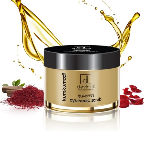 Devinez Suvarna Ayurvedic Kumkumadi Brightening Face And Anti Ageing Scrub 50 gm - Picture 1 of 5