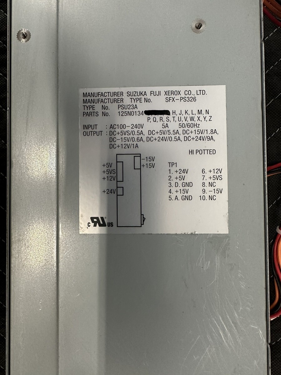 Fuji Power Supply for Carbon X (PSU 23A) Part# 125N0009A No.844 | eBay