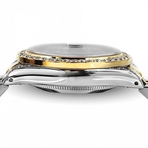 Rolex Datejust 36 mm weißes Perlmutt Zifferblatt bicolor Diamant Uhr - Bild 4 von 9