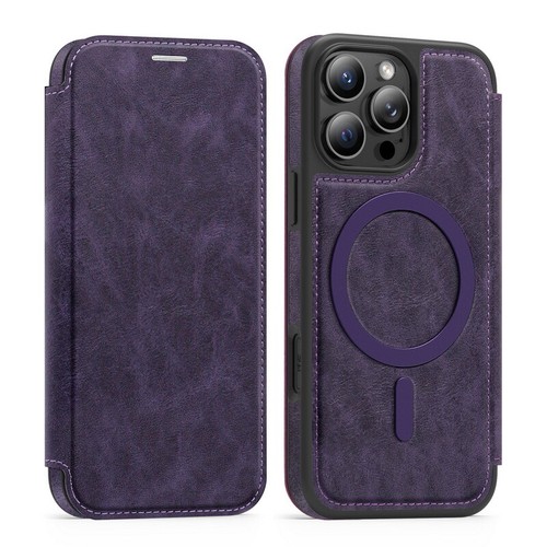 Custodia magnetica per iPhone 16 15 14 Pro Max 16E 13 Magsafe flip cover in pelle - Foto 17 di 18