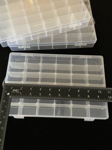 3pc Organizer Plastic Box 36 Compartment Craft Jewelry Bead Storage Container - Picture 4 of 6