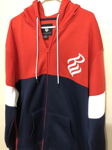 ROCAWEAR Herren 3XL Turnier Pop Hoodie Y2K Rot Colorblock Reißverschluss Kordelzug - Bild 7 von 21