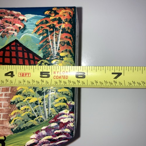 3 cajas de baratijas de anidación pintadas a mano Honduras de colección arte popular firmadas - Imagen 8 de 16