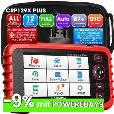 2026 Launch CRP129X PLUS V2.0 Profi OBD2 Diagnosegerät ALLE SYSTEM TPMS EPB SAS 