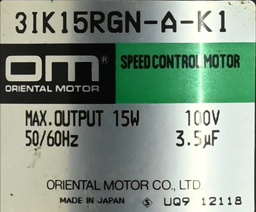 Oriental Motor 3IK15RGN-A-K1 Motor 3GN7.5K Gear Head - Picture 3 of 4