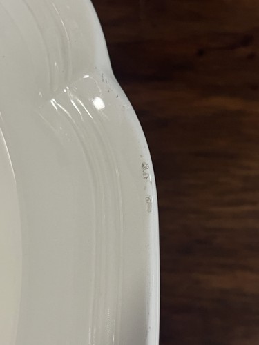 Mikasa Campagna Francese Grande Servizio Pasta Ciotola Bianco Bordo Smerlato *LEGGI* - Foto 4 di 9