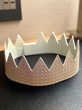 PandaTak White Leather Party Rave Crown