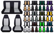Front And Rear Car Seat Covers Fits 1968 To 1976 Vw Beetle With Diamond Stitch