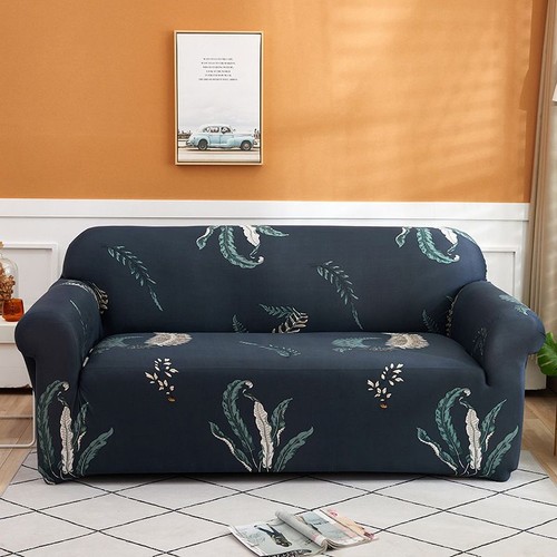 Floral Leaves Printed Soft Sofa Cover For 1/2/3/4 Seater Couches Excellent Fit - Picture 12 of 29