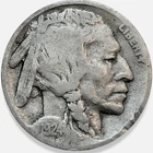1924-D Buffalo Nickel 5c Good G+ * Original Surfaces * 1924D #1