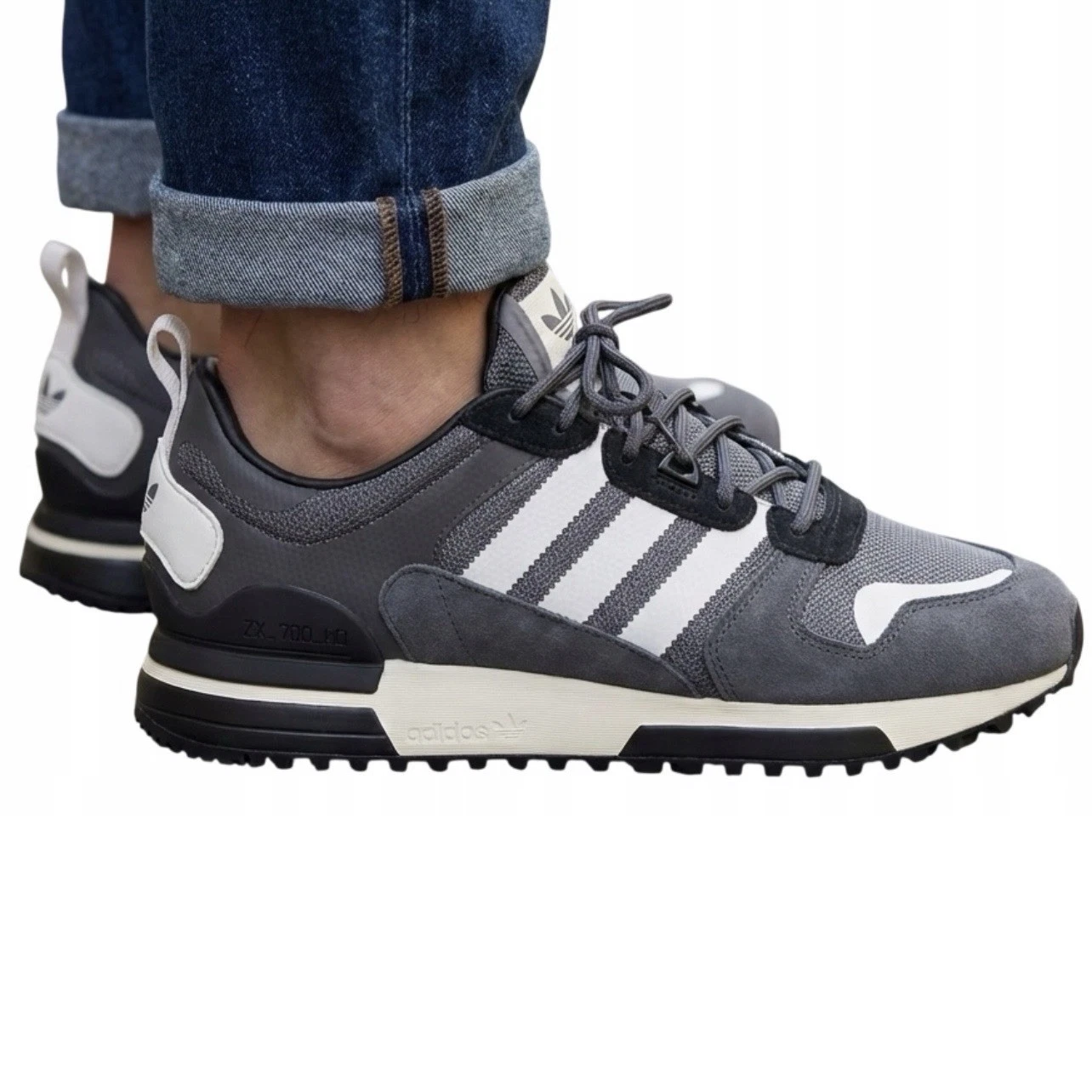 Adidas Original ZX 700 HD Men’s Running Shoe Athletic Sneaker Gray Footwear #851