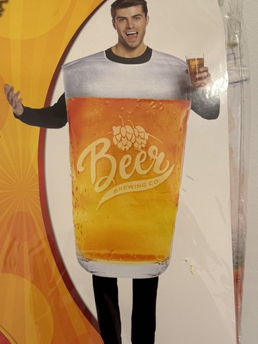 Spirit Halloween BEER PINT GLASS Party Costume Adult Unisex One Size OSFM Fun - Picture 2 of 6