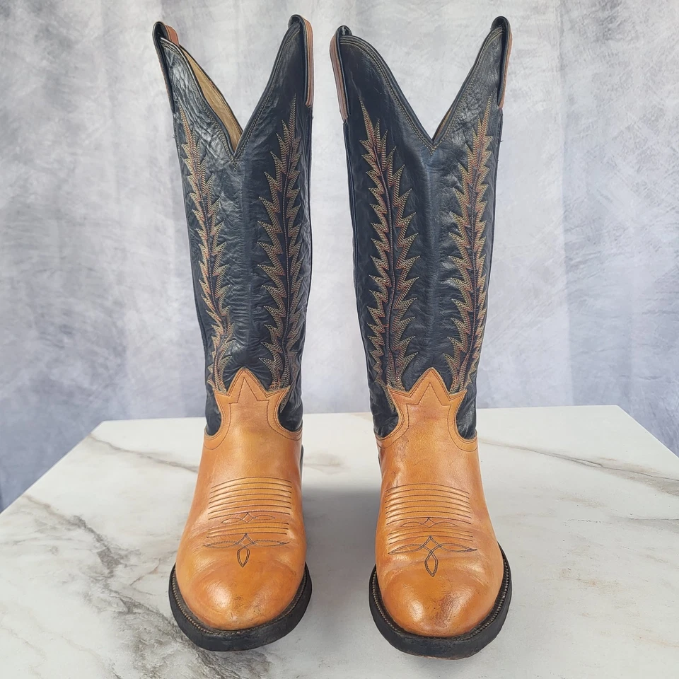 Botas Tony Lama De Colección Para Mujer Talla 5.5 B Cuero Vaquero Occidental 6522 EE. UU. 90s Foto 3 de 4