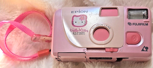 Fujifilm Epion HELLO KITTY 35mm Film Camera Sanrio kawaii Pink From JAPAN - Picture 1 of 6