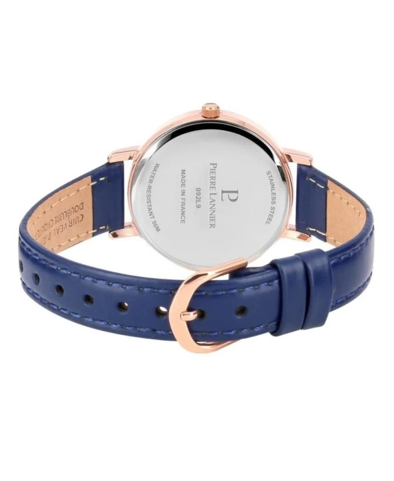 PIERRE LANNIER Mujer Analógico Cuarzo Informal Reloj Clásico Vestido Esfera Azul Impermeable Foto 3 de 4